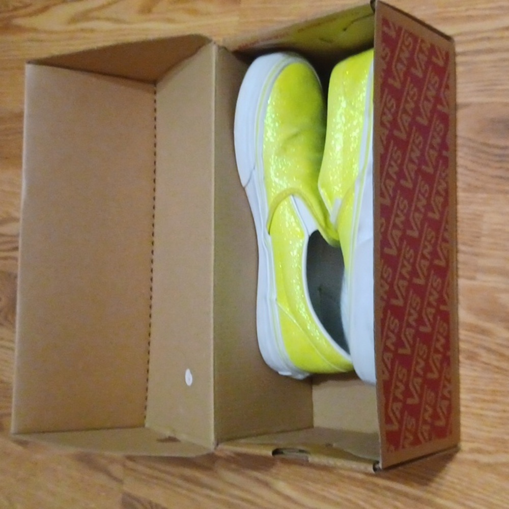 Yellow sparkly vans